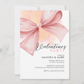 Rosa Bogen Moderne Valentinstag-Party Einladung (Vorderseite)