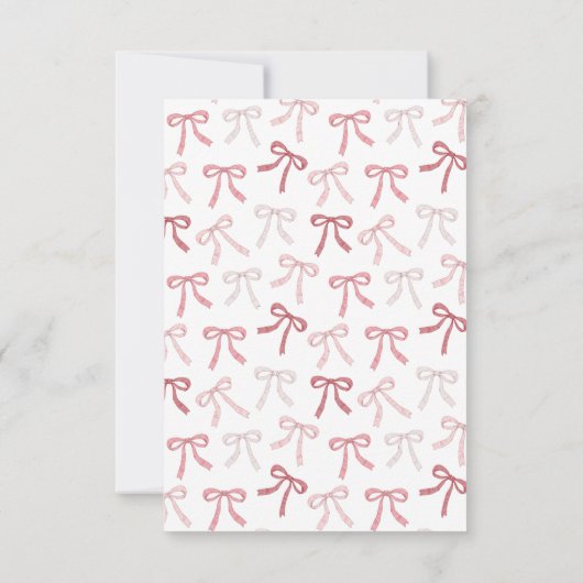 Rosa Bogen Monogramm Dankeskarte (Rückseite)