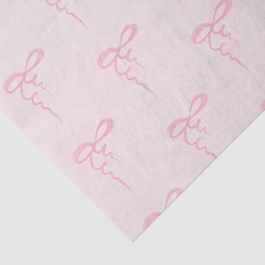 Rosa Bogen Muster Mädchen Dusche Seidenpapier (Detail)