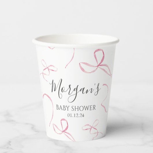 Rosa Bogen Papierservietten, Bugmotive Pappbecher (Vorderseite)