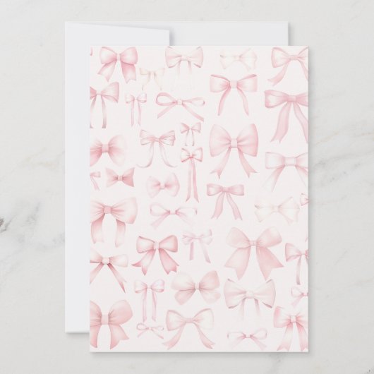 Rosa Bögen Rahmen Taufe Einladung (Rückseite)