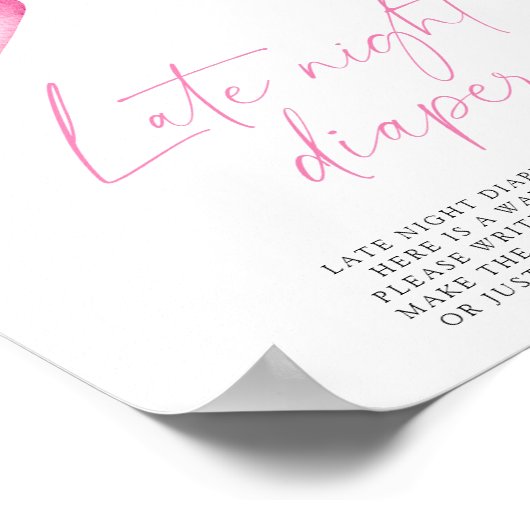 Rosa Bogen - Spätes Nachttaucherspiel Poster (Ecke)