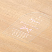 Rosa Bogen Taufe Acryleinladungen (Ablage )