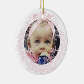 Rosa Bogen Taufe danke Keramik Ornament (Rechts)