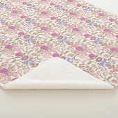 Rosa Bögen und Blüten Rustikal Sherpadecke (3/4)