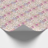 rosa Bögen und Blütenmuster Geschenkpapier (Ecke)