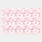 Rosa Bögen und dunkelrosa Punkte Geschenkpapier Set (Vorderseite 2)