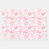 Rosa Bögen und dunkelrosa Punkte Geschenkpapier Set (Vorderseite)