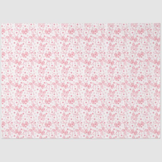 Rosa Bögen und dunkelrosa Punkte Seidenpapier (Vorderseite)