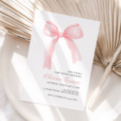 Rosa Bogen und Gingham-Babydusche Einladung