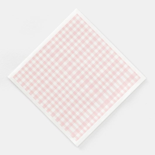 Rosa Bogen und Gingham-Babydusche Serviette (Ecke)