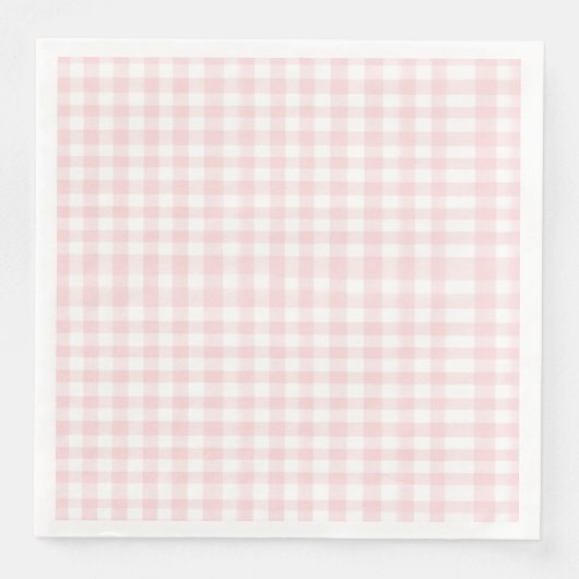 Rosa Bogen und Gingham-Babydusche Serviette (Vorderseite)