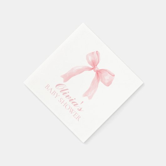 Rosa Bogen und Gingham-Babydusche Serviette (Ecke)