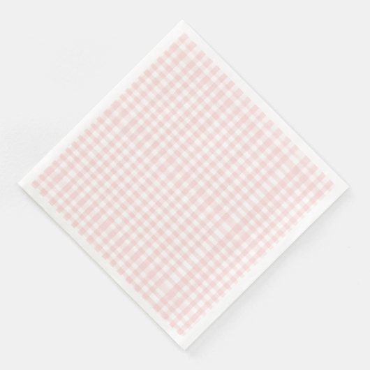 Rosa Bogen und Gingham-Babydusche Serviette (Ecke)