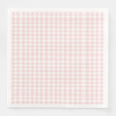 Rosa Bogen und Gingham-Babydusche Serviette (Vorderseite)