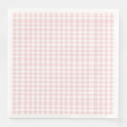 Rosa Bogen und Gingham-Babydusche Serviette (Vorderseite)