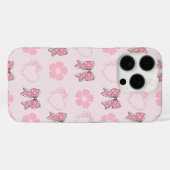 Rosa Bögen und rosa Herzen | Sakura Iphone Case (Rückseite (Horizontal))