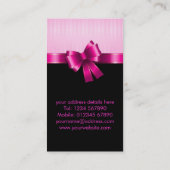 Rosa Bogen-Visitenkarte Visitenkarte (Rückseite)