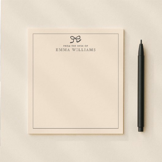 Rosa, Bogen, vom Schreibtisch des Notizblocks Notizblock