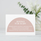 Rosa Bogenbücher für Baby-Duschvorrichtung Ca Begleitkarte (Stehend Vorderseite)