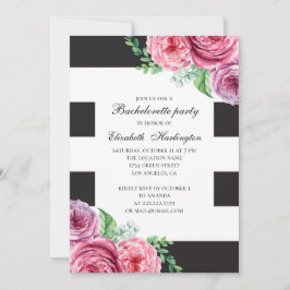 Rosa boho blühender Junggeselinnen-Abschied Einladung