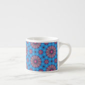 Rosa Boho-Blumenmuster Espressotasse (Rechts)