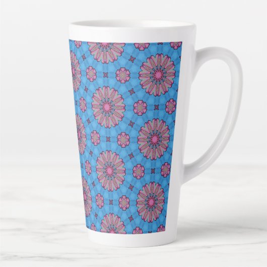 Rosa Boho-Blumenmuster Milchtasse (Rechts)