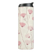 Rosa Boho Blumenmuster personalisiert Thermosbecher (Nach links gedreht)
