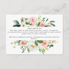 Rosa-Boho Blumenzettel Begleitkarte