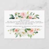 Rosa-Boho Blumenzettel Begleitkarte (Vorderseite)