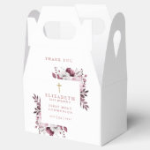 Rosa Boho Botanische Flora Erste Heilige Kommune Geschenkschachtel (Geöffnet)