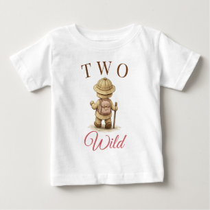 Rosa Boho-Explorer-Geburtstags-Design-T-Shirt Baby T-shirt