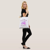 rosa boho Liebe in Blüte Brautparty Name Retro Tasche (Am Model)