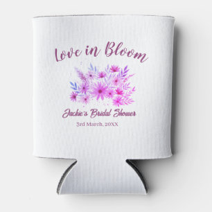 rosa boho Liebe in Blüten Brautparty-Name Retro Dosenkühler