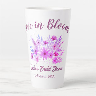 rosa boho Liebe in Blüten Brautparty-Name Retro Milchtasse