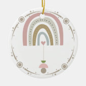 Rosa Boho Regenbogen Arch Baum Ornament (Vorne)
