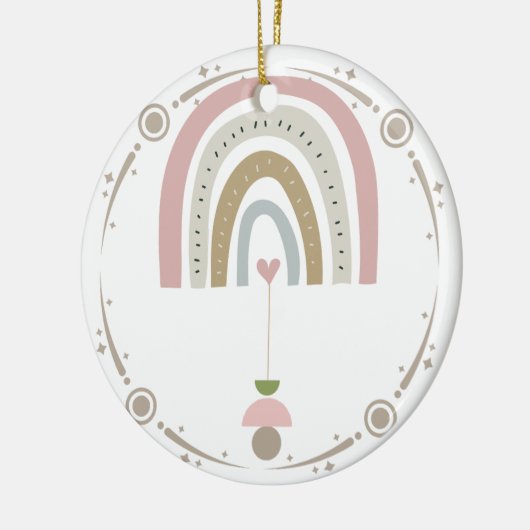 Rosa Boho Regenbogen Arch Baum Ornament (Links)