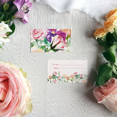 Rosa Boho Rustikaler Garten Platzkarte