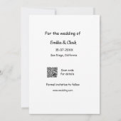 rosa Boho Save-the-Date-QR-Code mit Webseitenname Einladung (Rückseite)