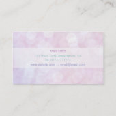Rosa Bokeh Fotografie-Visitenkarten Visitenkarte (Rückseite)