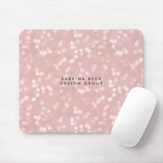 Rosa Bokeh Lights | PERSONALISIERT Mousepad (Mit Mouse)