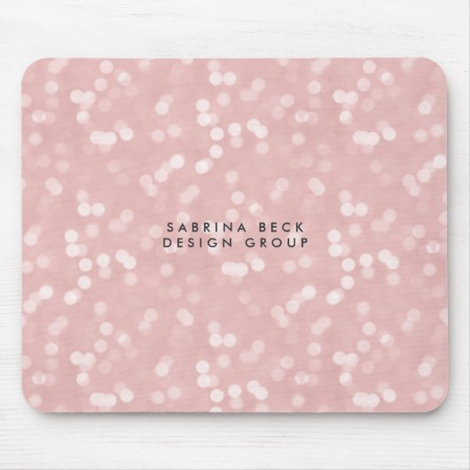Rosa Bokeh Lights | PERSONALISIERT Mousepad (Vorne)