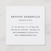 Rosa Bokeh Square Quadratische Visitenkarte (Rückseite)