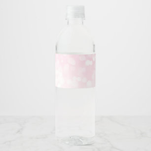 Rosa Bokeh-Wasserflaschenetiketten mit Errötung Wasserflaschenetikett