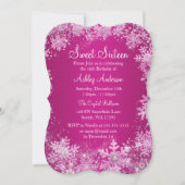 Rosa Bonbon 16 Einladung (Vorderseite)