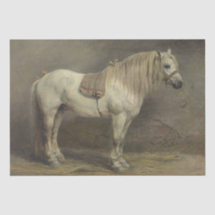 Rosa Bonheur Graues Pferd in Stable Seidenpapier