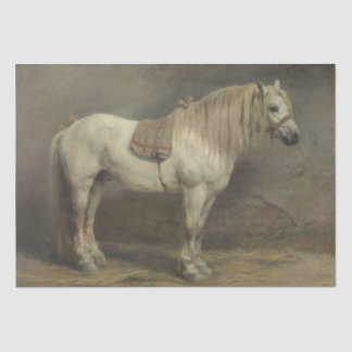 Rosa Bonheur | Graues Pferd in Stable Seidenpapier