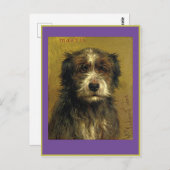 Rosa Bonheur, Martin, ein Hund, schöne Kunst, Postkarte (Vorne/Hinten)