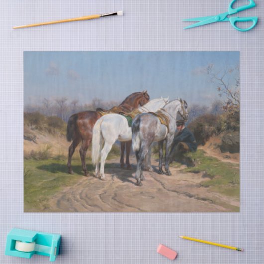 Rosa Bonheur | Relay Hunting (1887) Seidenpapier (Basteln)