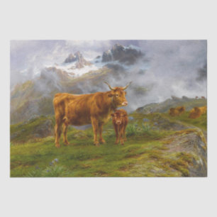 Rosa Bonheur Rinder im Hochland Seidenpapier